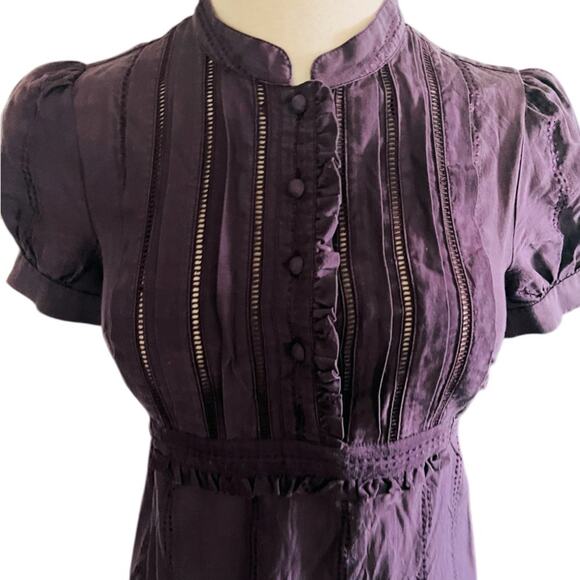 JUICY COUTURE PURPLE SILK & COTTON SIZE 0 - Picture 4 of 6